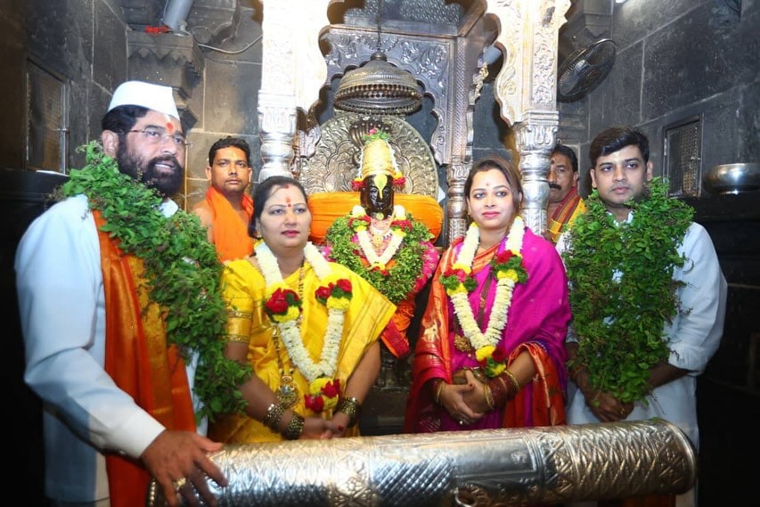 Eknath Shinde Kartiki Ekadashi pooja at pandhpur