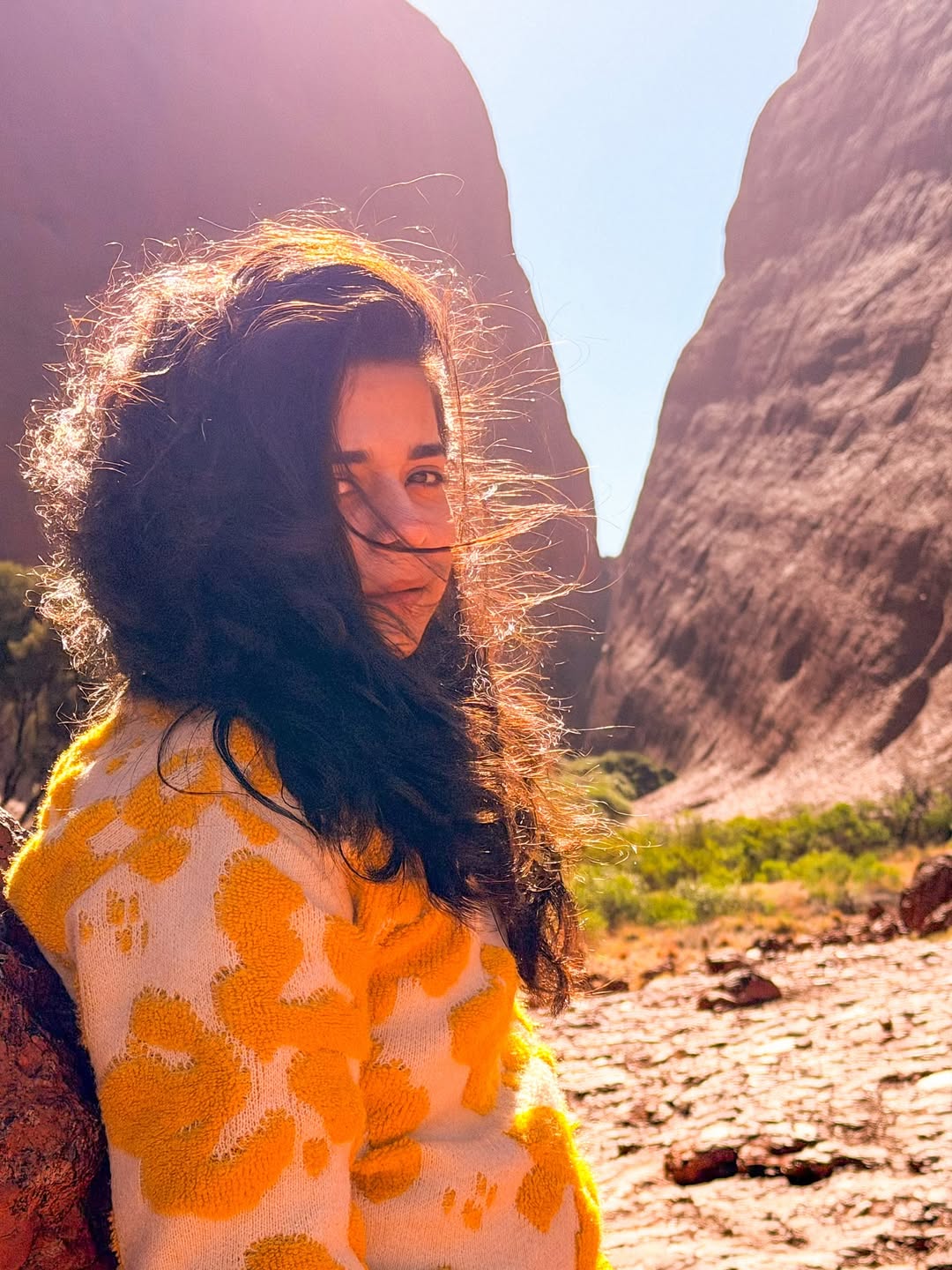 Mithila Palkar travel in Australia mountain with a stylish look