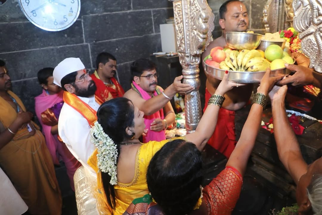 Eknath Shinde Kartiki Ekadashi pooja at pandhpur