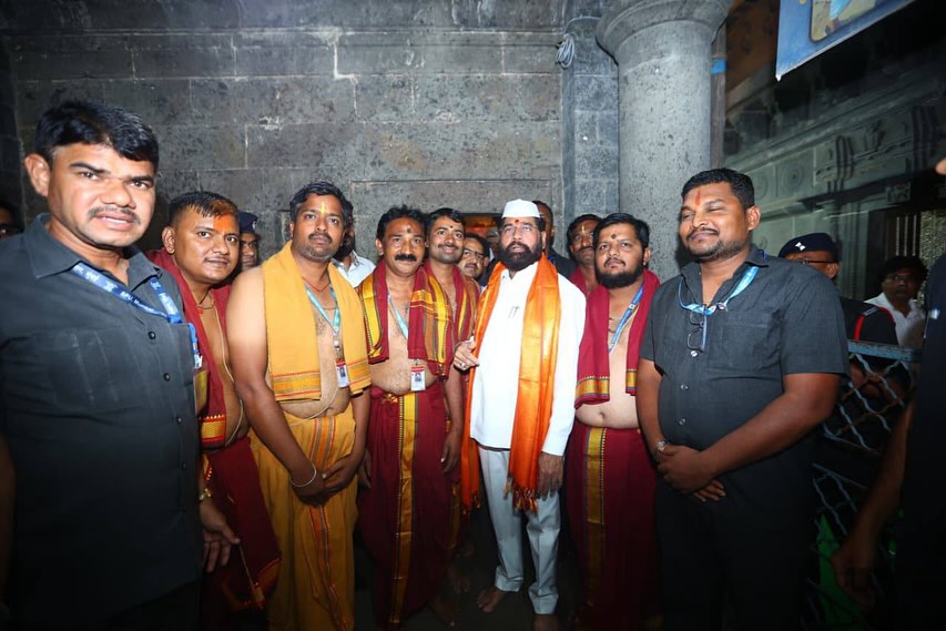 Eknath Shinde Kartiki Ekadashi pooja at pandhpur