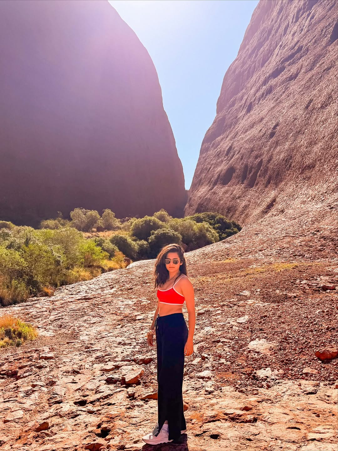 Mithila Palkar travel in Australia mountain with a stylish look
