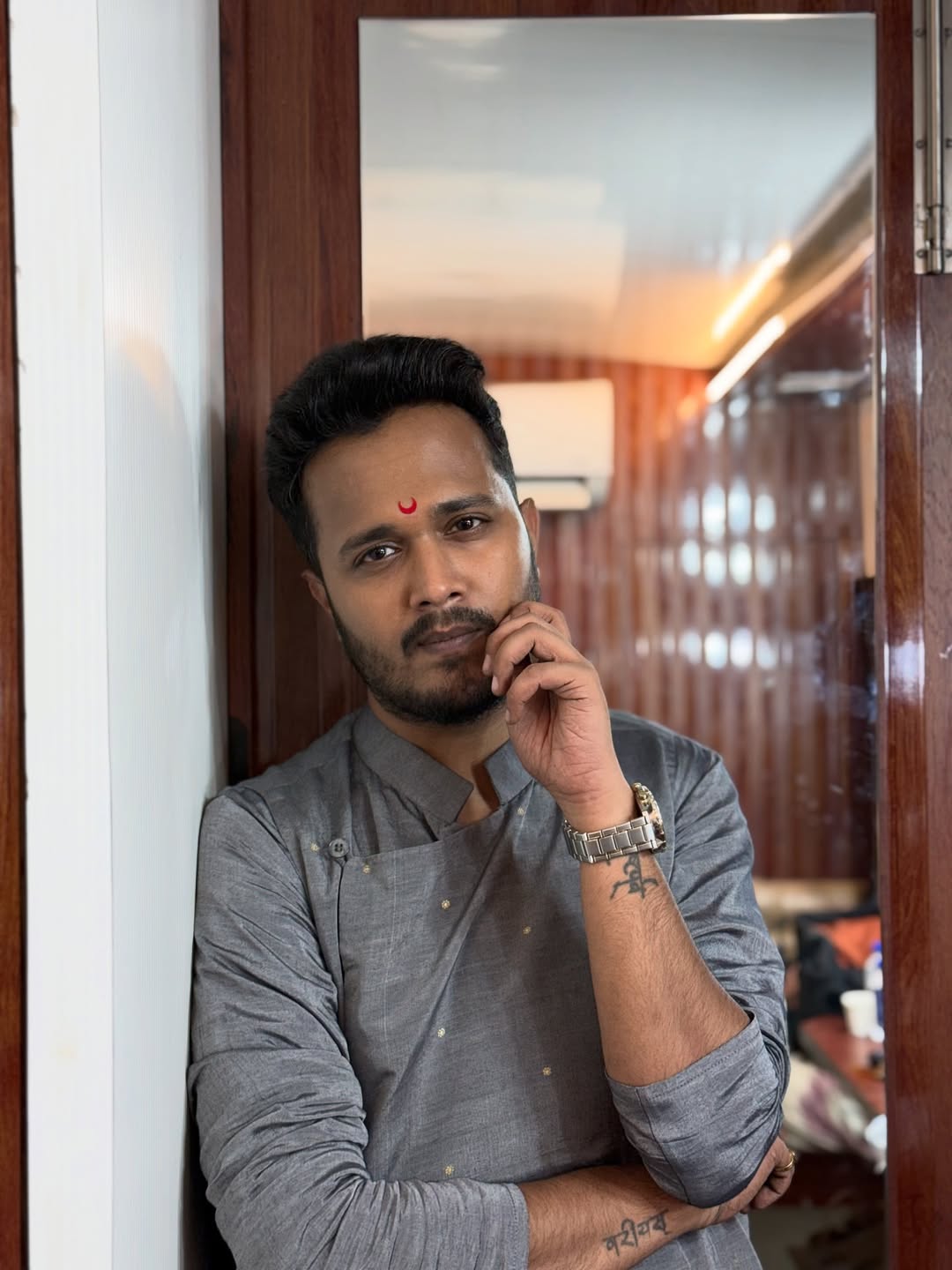 Rohit Raut in traditional outfit on stage