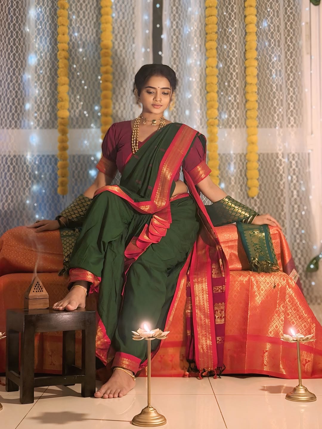 shivali parab nauvari saree look