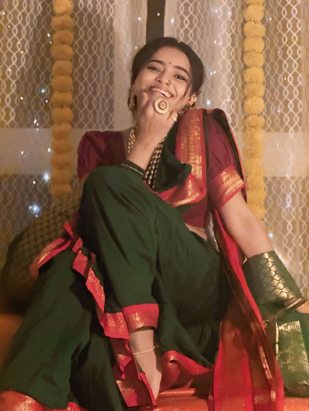 shivali parab nauvari saree look