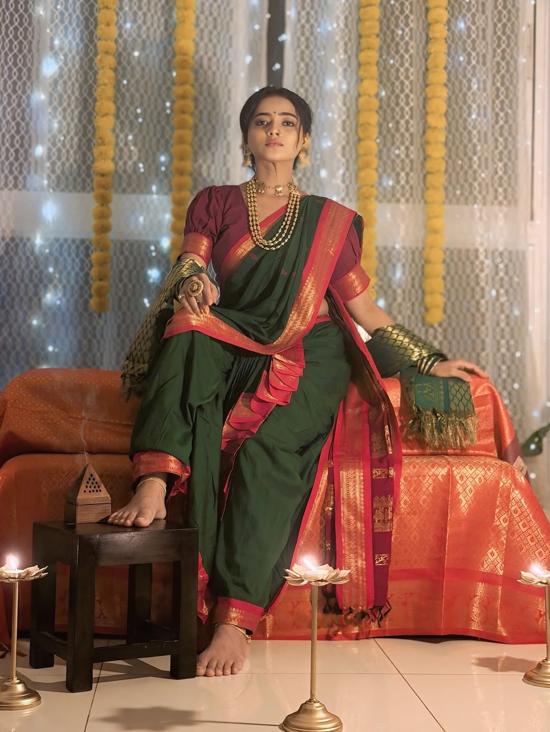 shivali parab nauvari saree look