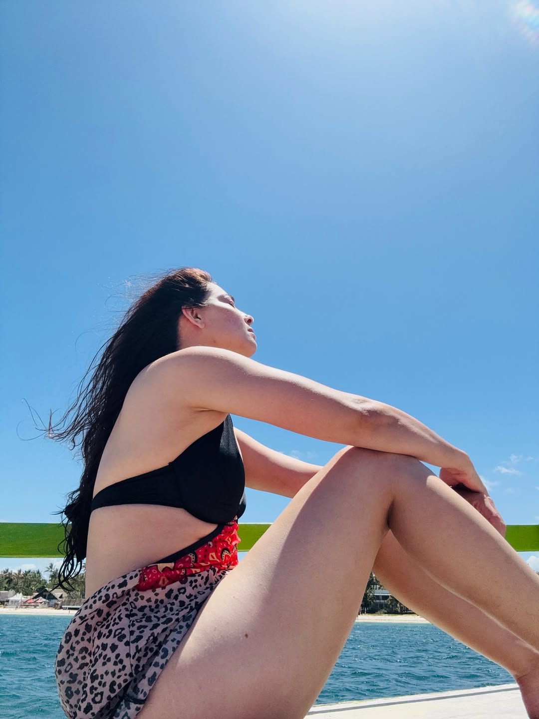 Sonalee Kulkarni in stylish bikini look on Mombasa beach