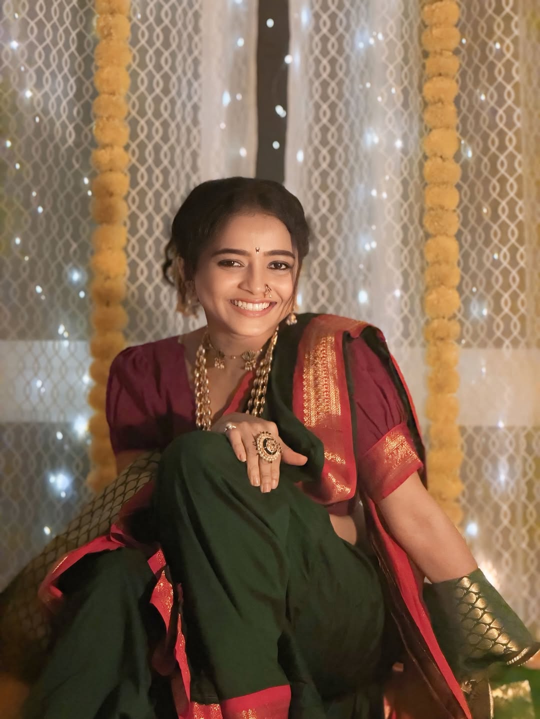 shivali parab nauvari saree look