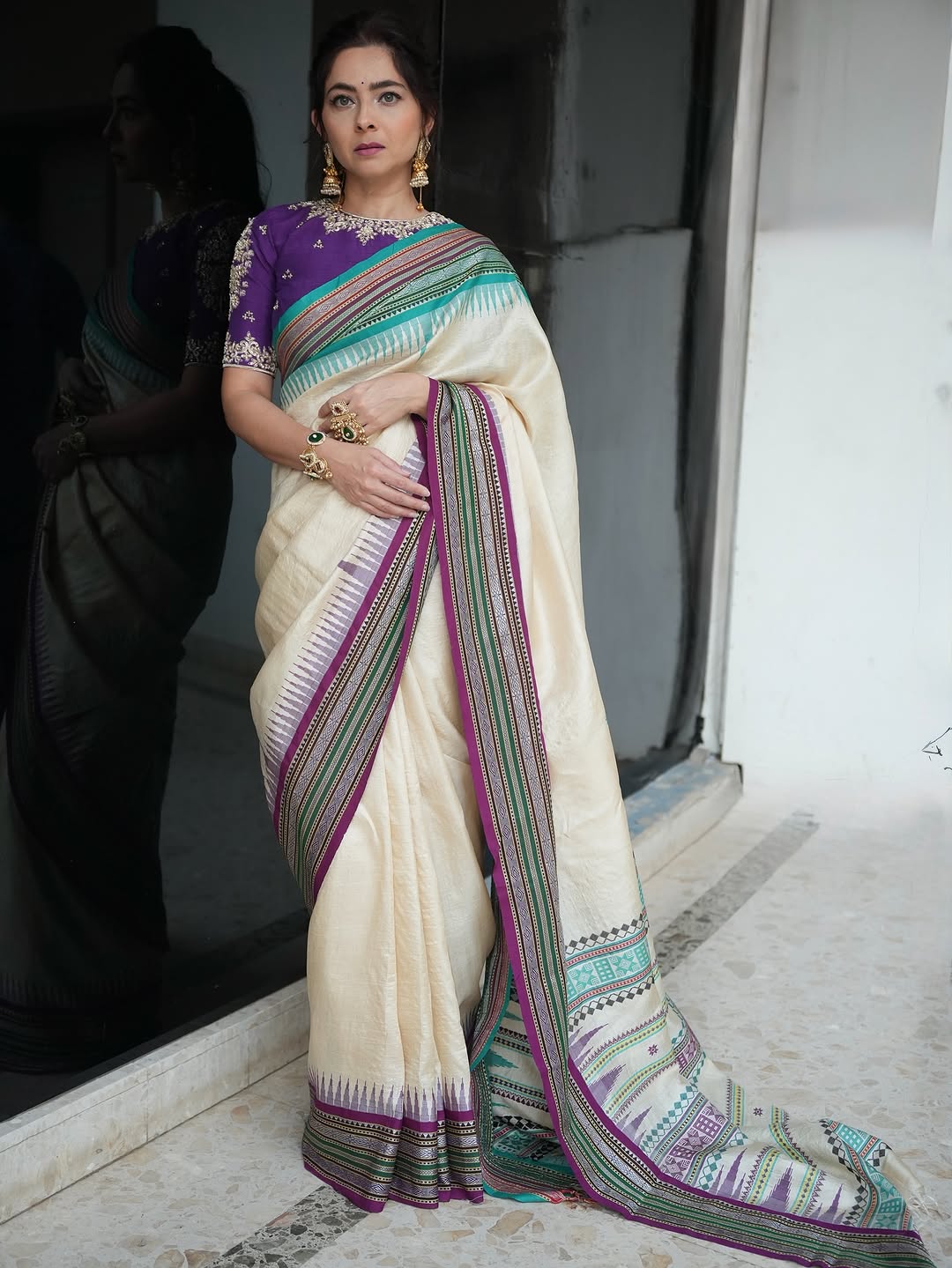 Sonalee Kulkarni traditional saree look fashion week