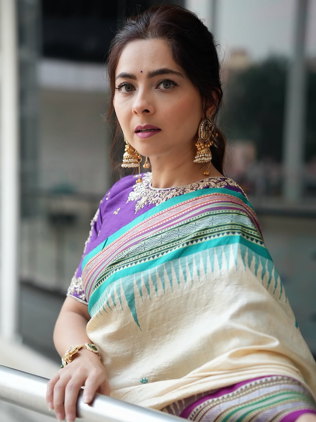 Sonalee Kulkarni traditional saree look fashion week