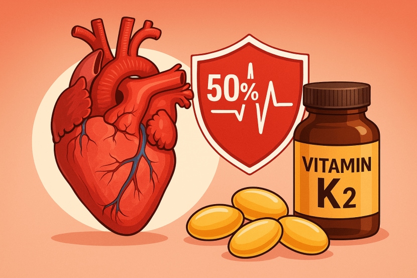 Heart Attack Risk Vitamin K2 Cuts by 50%