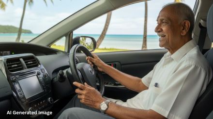 Indian businessman driving Uber at 86 Indian businessman driving Uber at 86