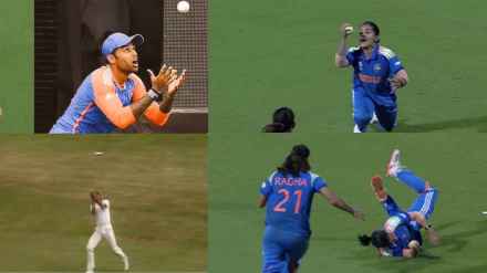 Amanjot Kaur Catch of Laura Wolvaardt in INDW vs SAW CWC Final Like Kapil dev and suryakumar yadav Video Amanjot Kaur Catch of Laura Wolvaardt in INDW vs SAW CWC Final Like Kapil dev and suryakumar yadav Video