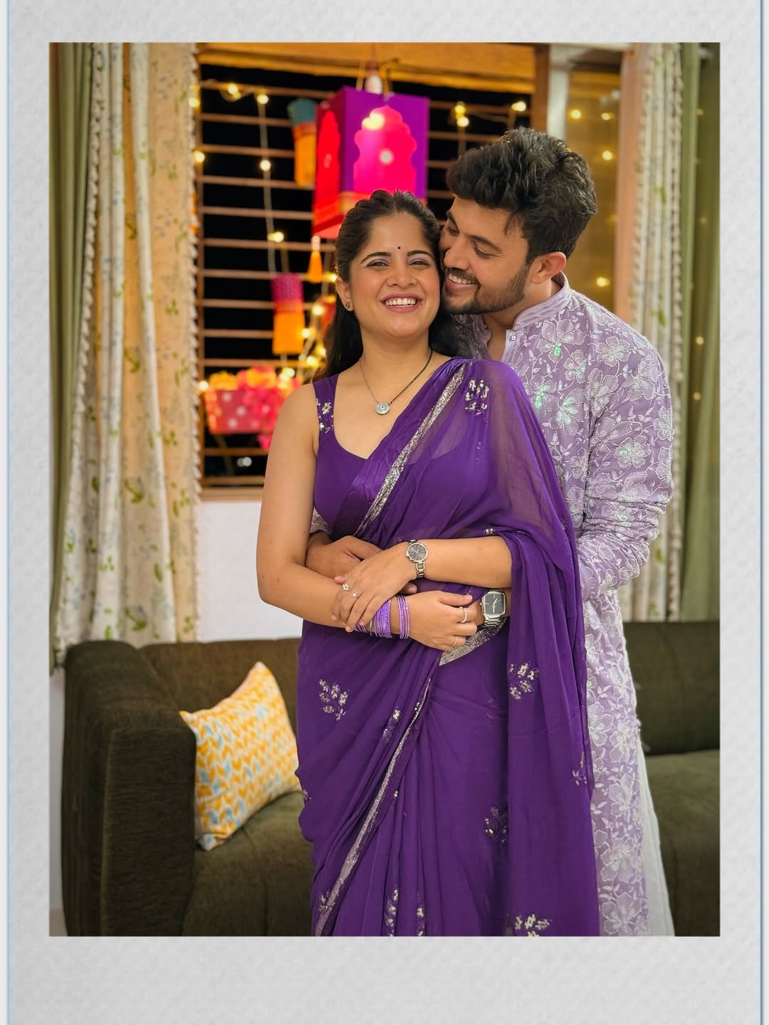 Amruta Deshmukh Purple Saree Look