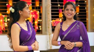 Amruta Deshmukh Purple Saree Look