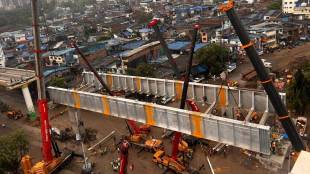 450 ton steel span installed at Bhandup Sonapur junction metro 4 mumbai print news