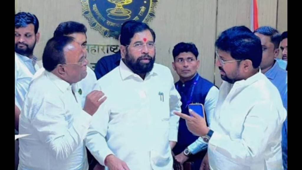 Bhaskar Ambekar met Deputy Chief Minister Eknath Shinde along with MLA Arjun Khotkar in Mumbai