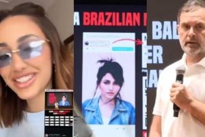 Brazilian-Model-Larissa-Reacts-To-Rahul Gandhi