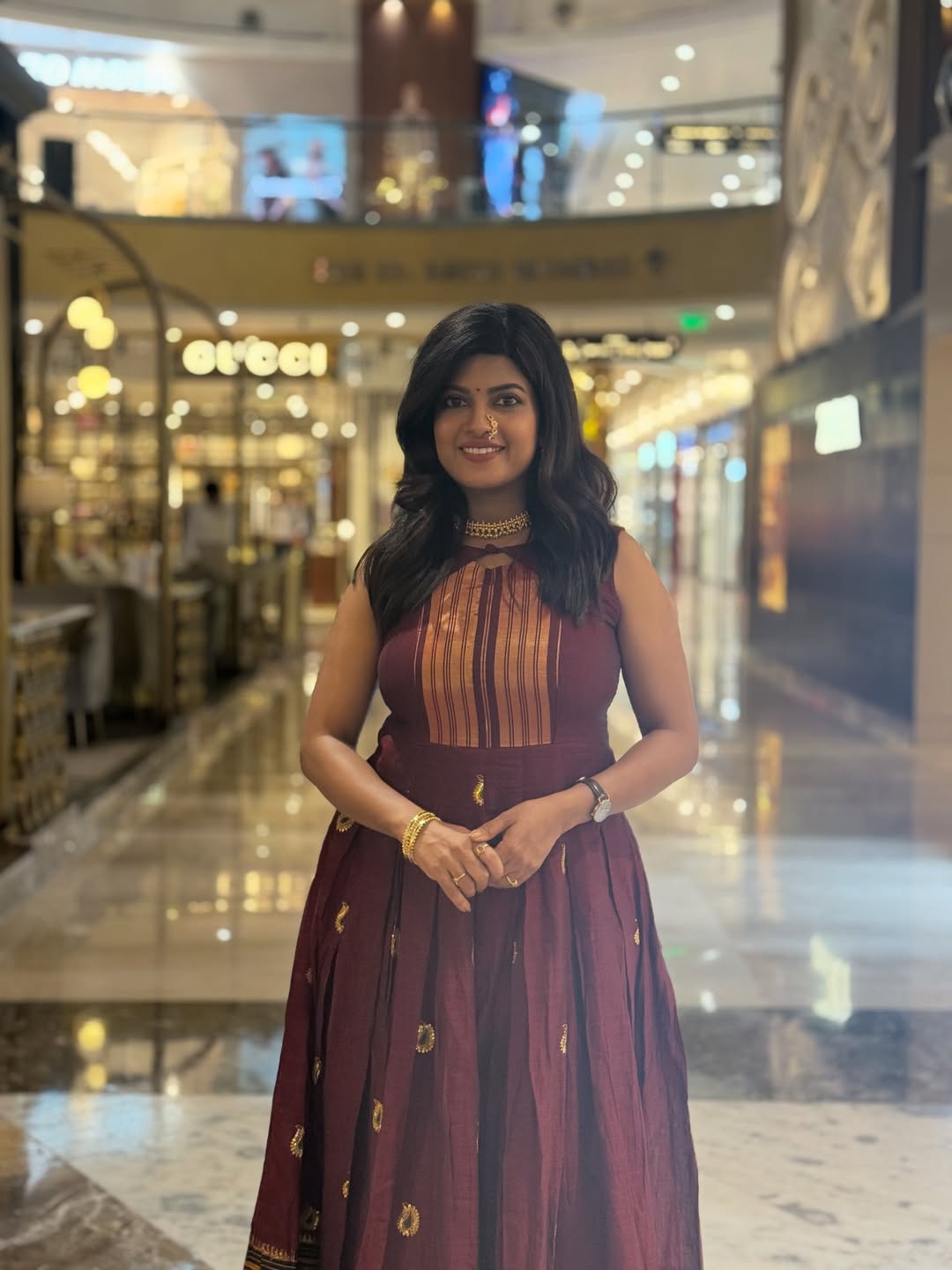 Dhanashri Kadgaonkar Saree Dress Look