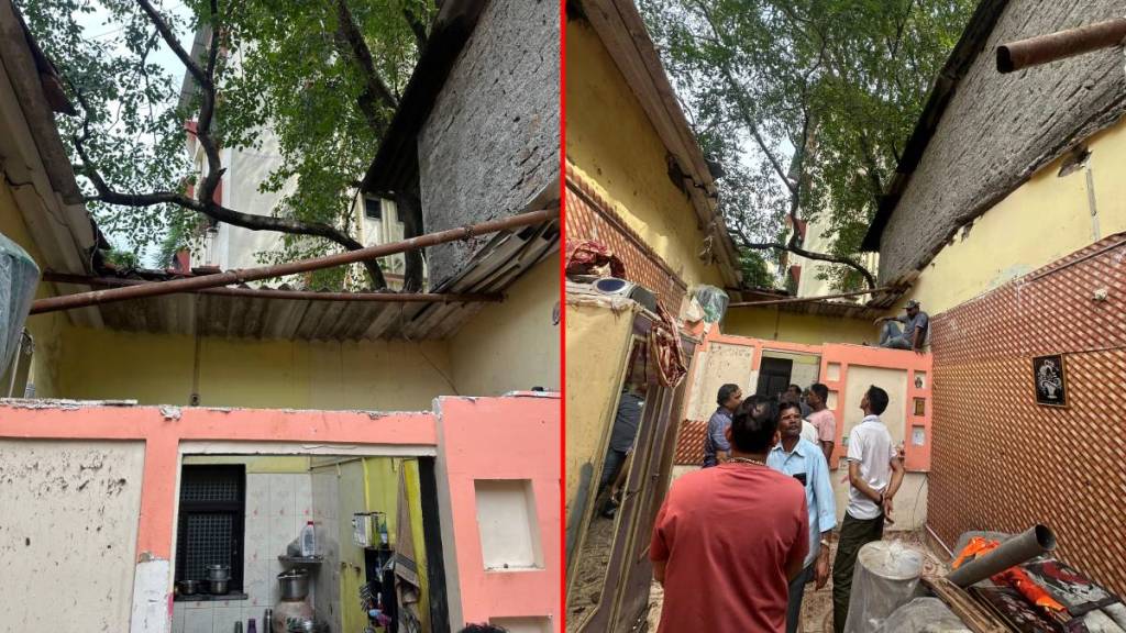 A house in a chawl collapsed in Bharat Bhoirnagar, Dombivli