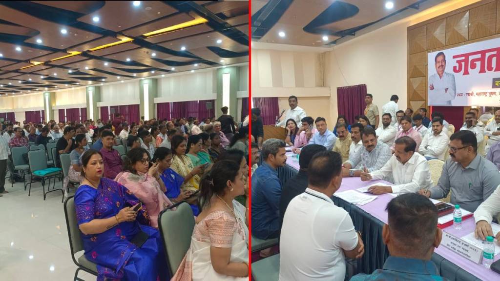 Citizens' stormy response to Minister Ganesh Naik's Janata Darbar in Mira Bhayandar Citizens' stormy response to Minister Ganesh Naik's Janata Darbar in Mira Bhayandar
