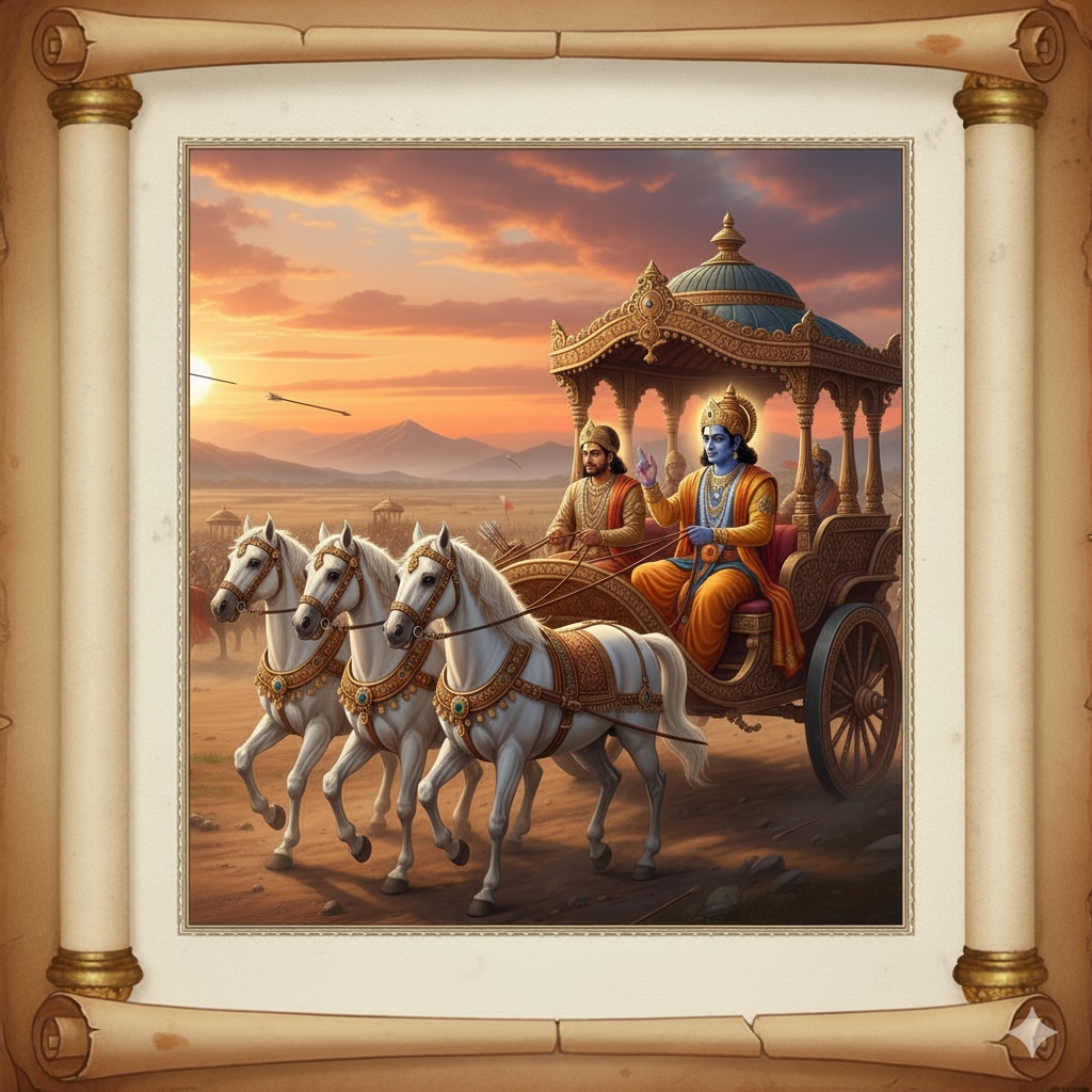 Lord Krishna’s divine teachings from the Bhagavad Gita that guide life