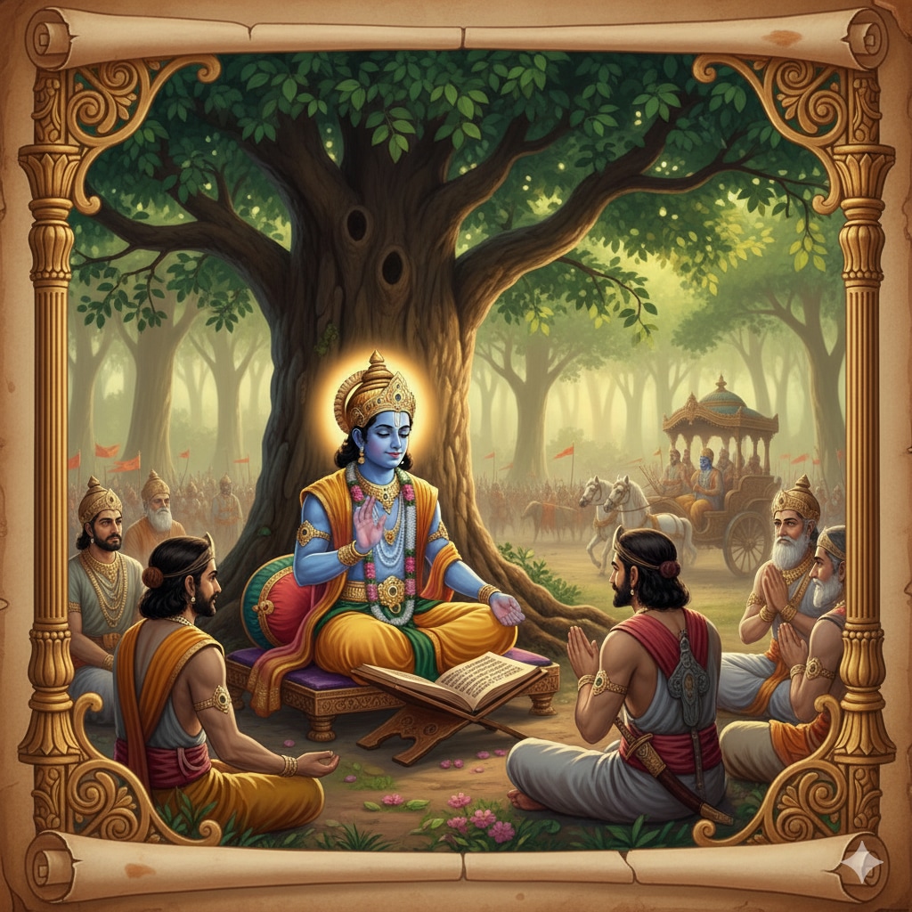 Lord Krishna’s divine teachings from the Bhagavad Gita that guide life