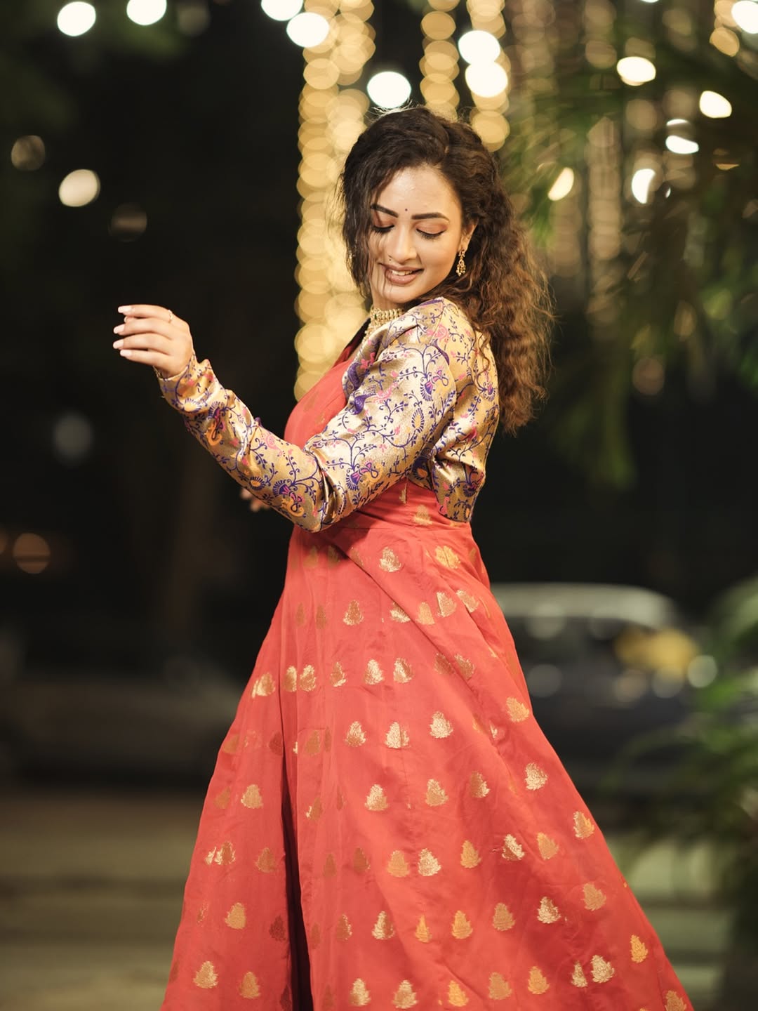 Girija Prabhu Red Dress Look