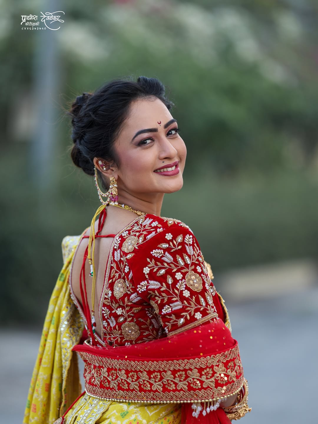 Girija Prabhu Yellow Nauvari Saree Look