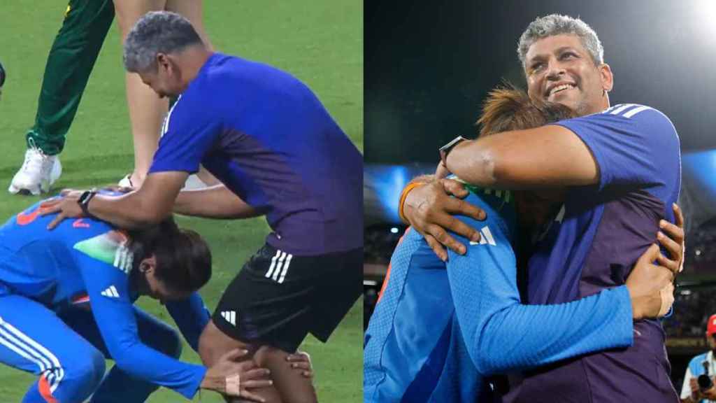 Harmanpreet Kaur Touches Coach Amol Muzumdar Feet After India Won ODI WC