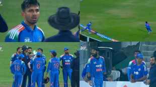 IND A vs PAK A Maaz Sadaqat Catch Controversy Nehal Wadhera Jitesh Sharma Heated Argument with Umpire