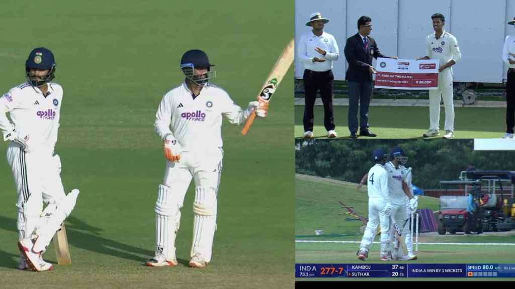 IND A beat SA A by 3 wickets Tanush Kotian POTM Rishabh pant 90 runs