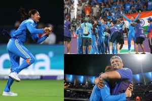 India World Cup Winning Moment Harmanpreet Kaur Catch Coach Amol Muzumdar Emotional Video