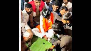 Manoj Jarange Patil met relatives of the deceased children at Dongrale on Thursday night