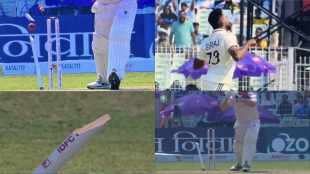 Mohammad Siraj Rocket Ball Breaks Stumps Clean Bowled Harmer Video Viral