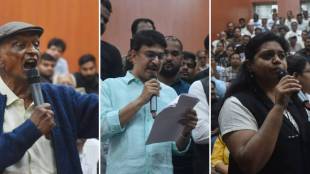 Elderly scholars lawyers and civil servants protest against tree cutting for Sadhugram nashik Kumbha Mela