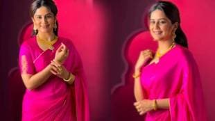 Vaidehi Parashurami pink silk saree