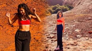 Mithila Palkar travel in Australia mountain with a stylish look