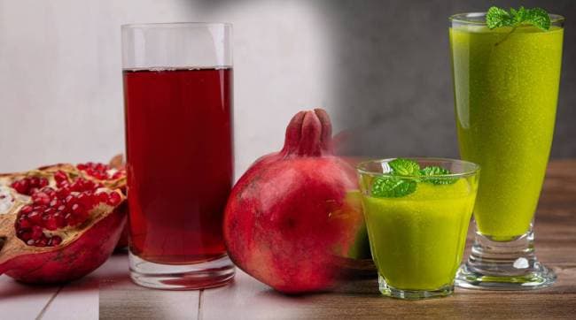 Pomegranate and amla juice for better health