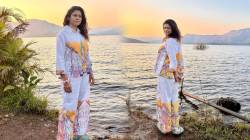 Photos: सूर्यास्ताच्या साक्षीने निसर्गाच्या सान्निध्यात खुलला अश्विनी महांगडेचा सोज्वळ लूक