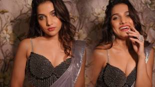 jahnavi killedar Glamorous saree look