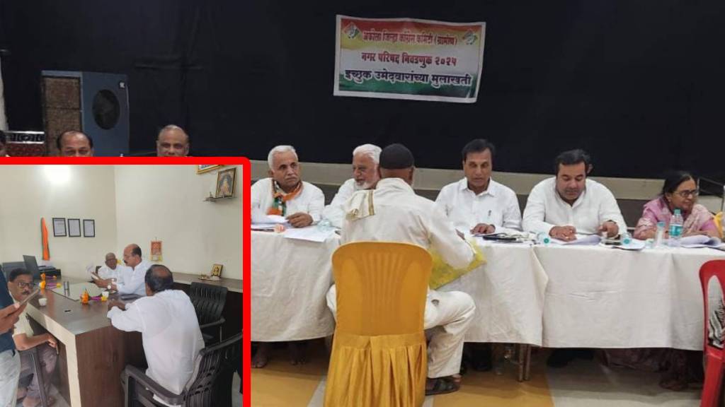 Akola municipal elections, BJP candidate interviews Akola, Congress local elections Akola, Akola council election, local body elections Maharashtra, Akola election candidate selection,