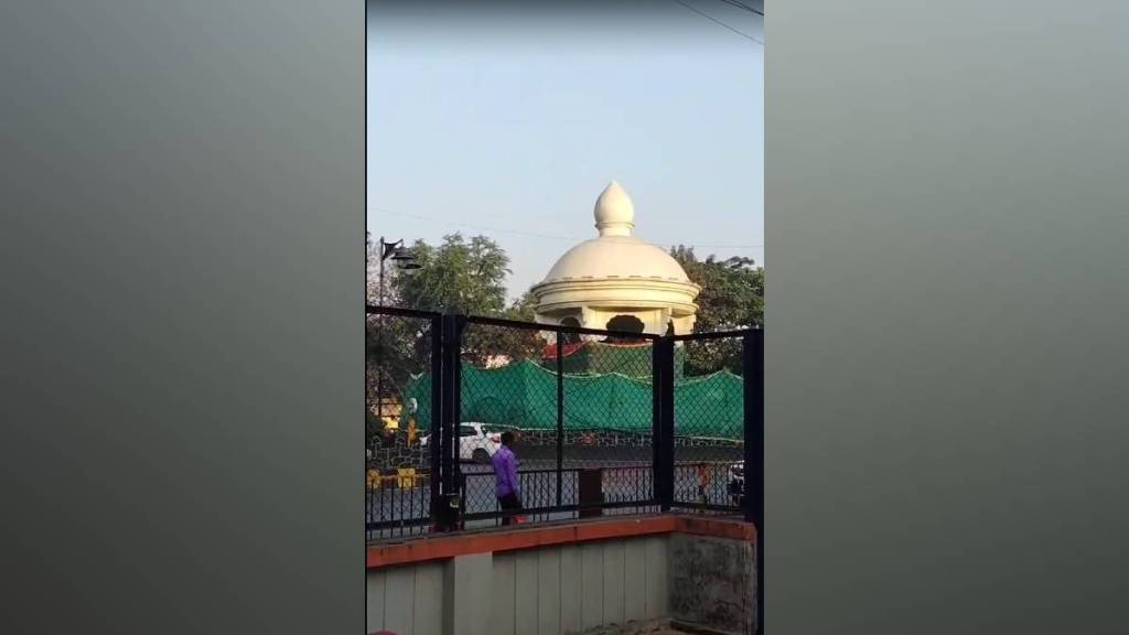 Navi Mumbai NMMC sealed Chhatrapati Shivaji Maharaj statue Navi Mumbai NMMC sealed Chhatrapati Shivaji Maharaj statue