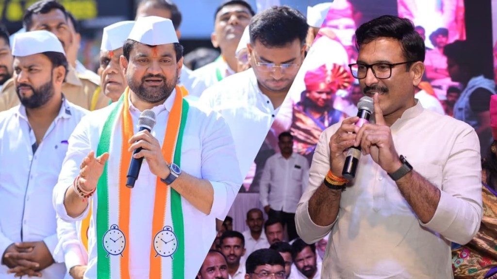 Balasaheb Bhegade Sunil Shelke Maval Talegaon Nagar Parishad Election Mahayuti Unopposed Politics BJP NCP Balasaheb Bhegade Sunil Shelke Maval Talegaon Nagar Parishad Election Mahayuti Unopposed Politics BJP NCP