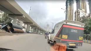 reckless speeding driver in ghodbunder hit two wheeler