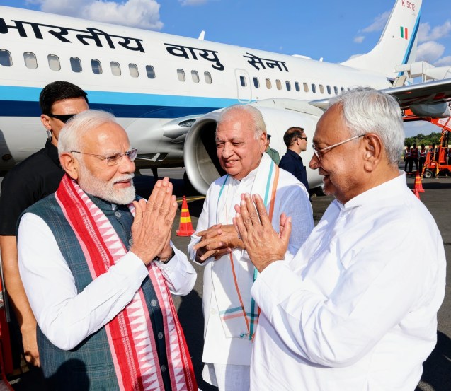 Nitish Kumar with PM Narendra Modi