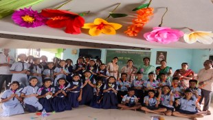 Paper Flowers Workshop Green Steps Vanashakti Thane ZP Shahapur School Environment Awareness
