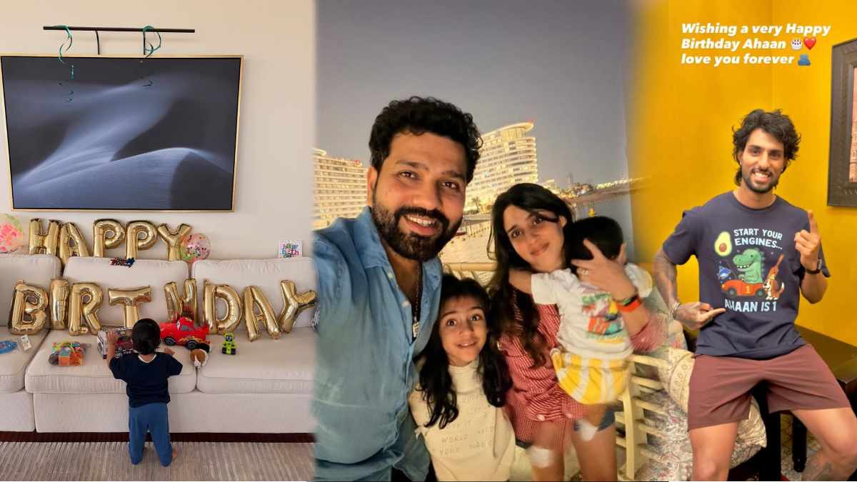 रोहित शर्माच्या लेकाचा पहिला वाढदिवस! सेलिब्रेशनचे फोटो पाहिलेत का? खास टी-शर्ट अन् डेकोरेशन; तिलक वर्माने तर…