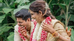 Samyuktha Shan marries former CSK star Aniruddha Srikanth