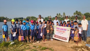 Sangli Palus Padmanagar School Students Bird Week Observation Ingale Lake Nature