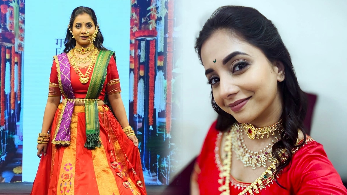 Sayali Sanjeev Paithani Lehenga Look